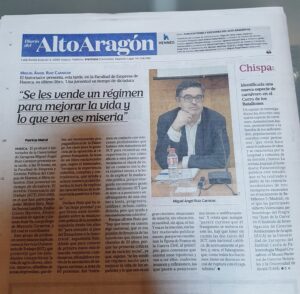 Miguel Ángel Ruiz Carnicer presenta el libro "Una juventud en tiempo de dictadura"